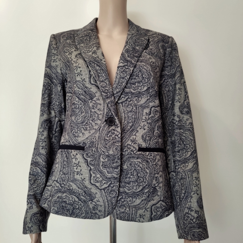 Premise Heather Blazer in Gray/ Navy